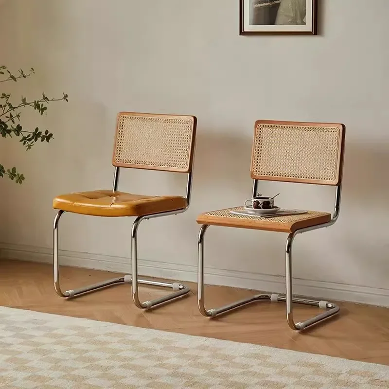 Light luxury dining chair household Nordic desk chair restaurant wrought iron back chair