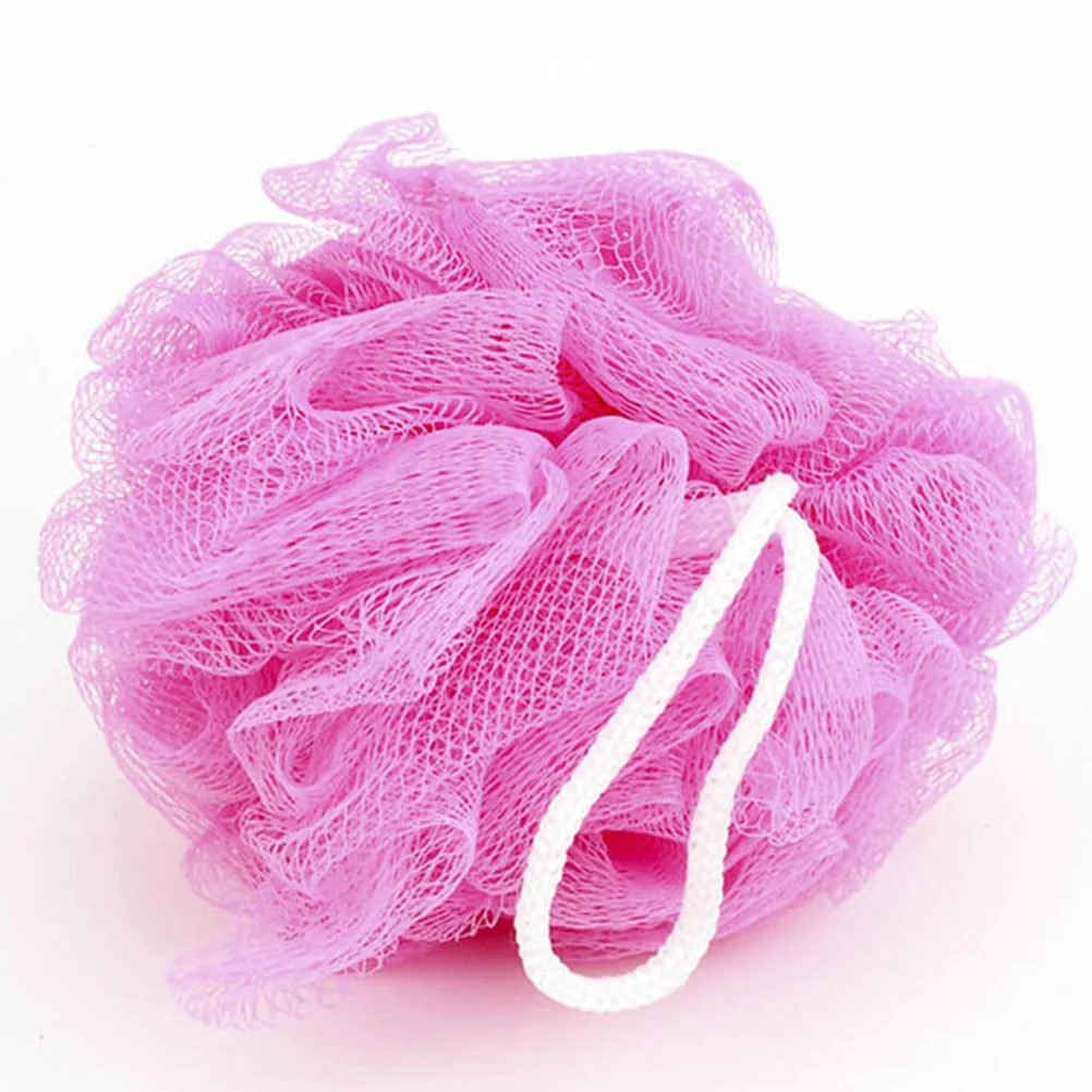 

4Pcs Bath Loofah Shower Sponge Mesh Pouf Exfoliating Cleansing Skin Rejuvenating Soft Spa Bath Ball with Hanging Cord Random