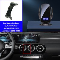 Car Phone Holder For Benz A-Class CLA C118 X118 AMG A35 360° Rotating Magnetic Induction Wireless Charger Bracket Accessories