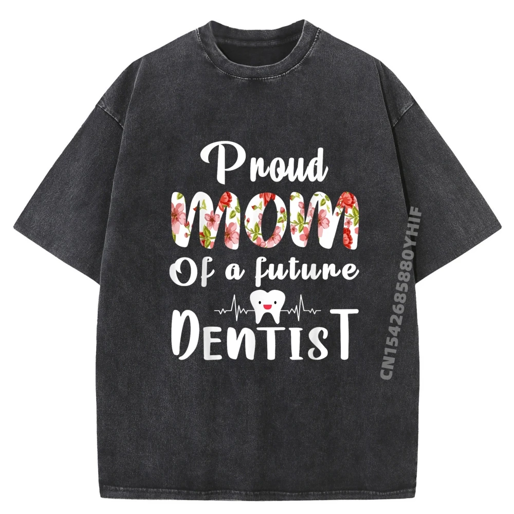 

Топы Proud Of A Future Dentist, футболки, забавные футболки, мужская хлопковая удобная футболка, стираная одежда в стиле ретро