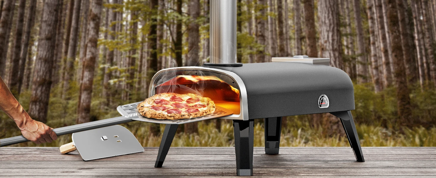 Couverture de jambe pliante pour four à pizza à bois extérieur portable, four à granulés