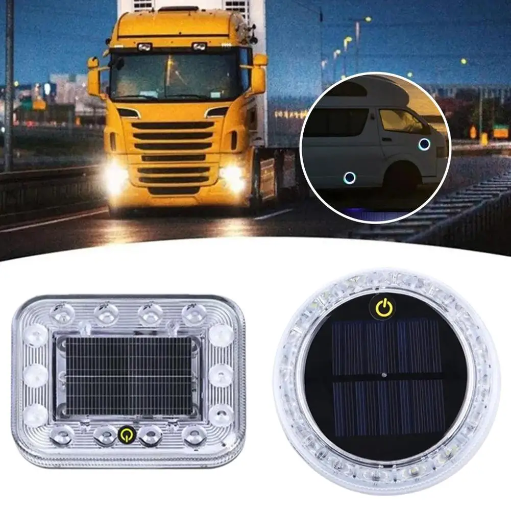 Solar Car Night Safety Flashing Led Light Multi Mode Car Control Magnetic Light Lights Sensitive Accessories Flashing Sensi S6x5