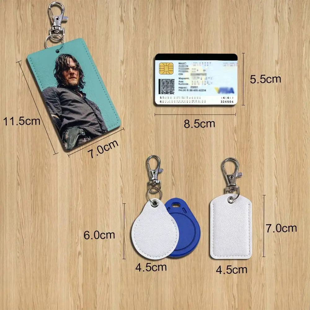 Negan Maggie Walking Dead Leather Keychain Badge Holder with Lanyard - ID/Access Card Holder, Key Ring Accessory, Gift Option view 2