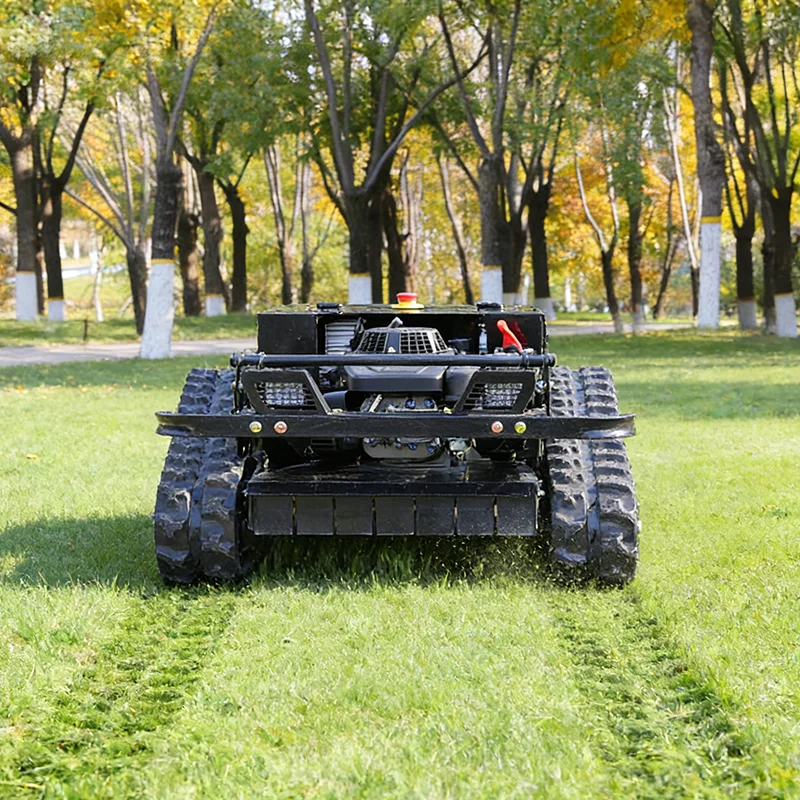 

Customized agricultural remote-controlled tracked lawn mower, all terrain weeding, farm orchard lawn cleaning machine