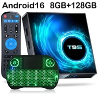Dispositivo de TV inteligente T95 Plus, decodificador con Android 16, 6K, HD, Allwinner H616, 4GB, 64GB, 2026 GB, Wifi Dual, reproductor multimedia, PK X96Max Plus H96, 128