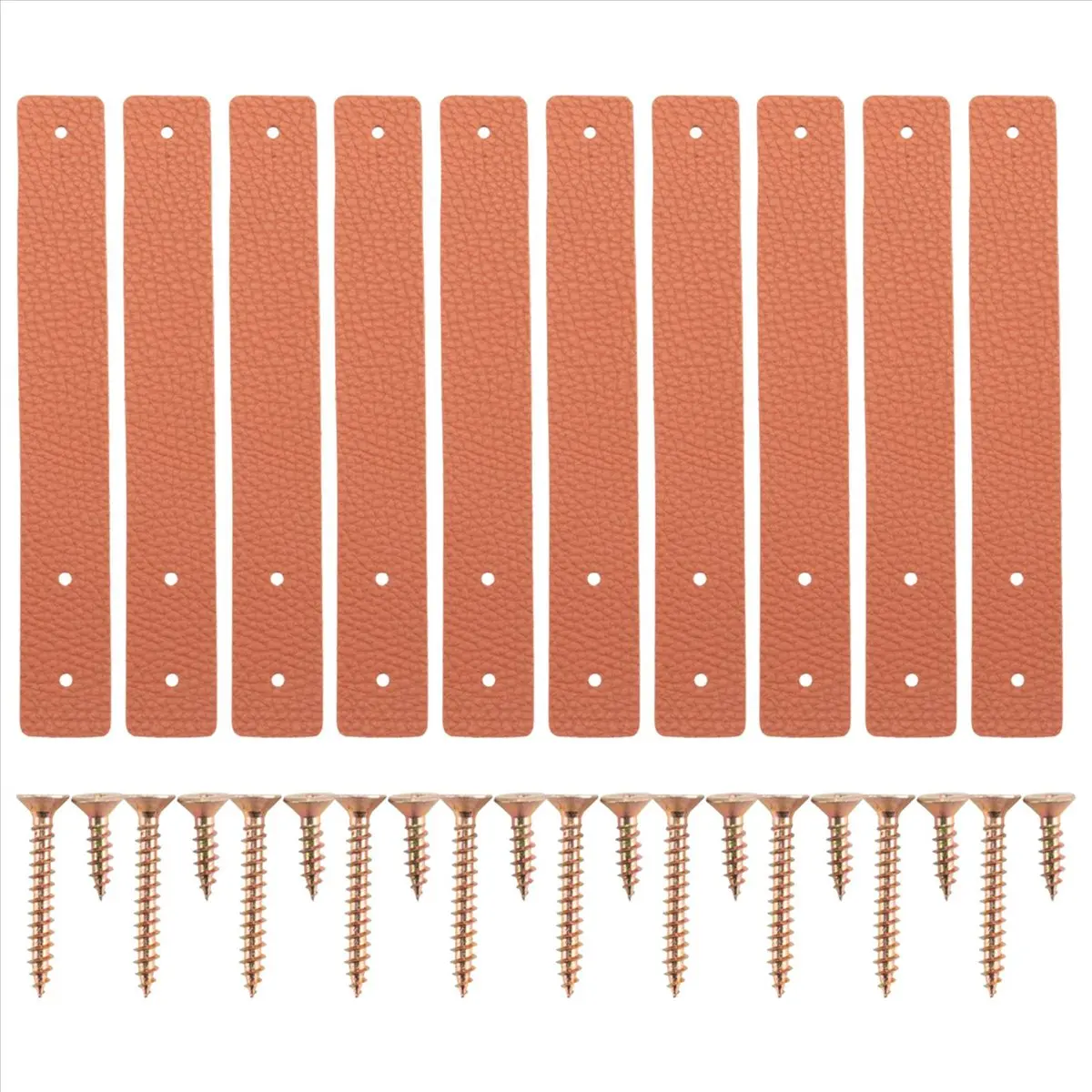 10Pcs Wall Hooks,PU Leather Curtain Rod Holder, Leather Straps Brown PU leather Cabinet door handle