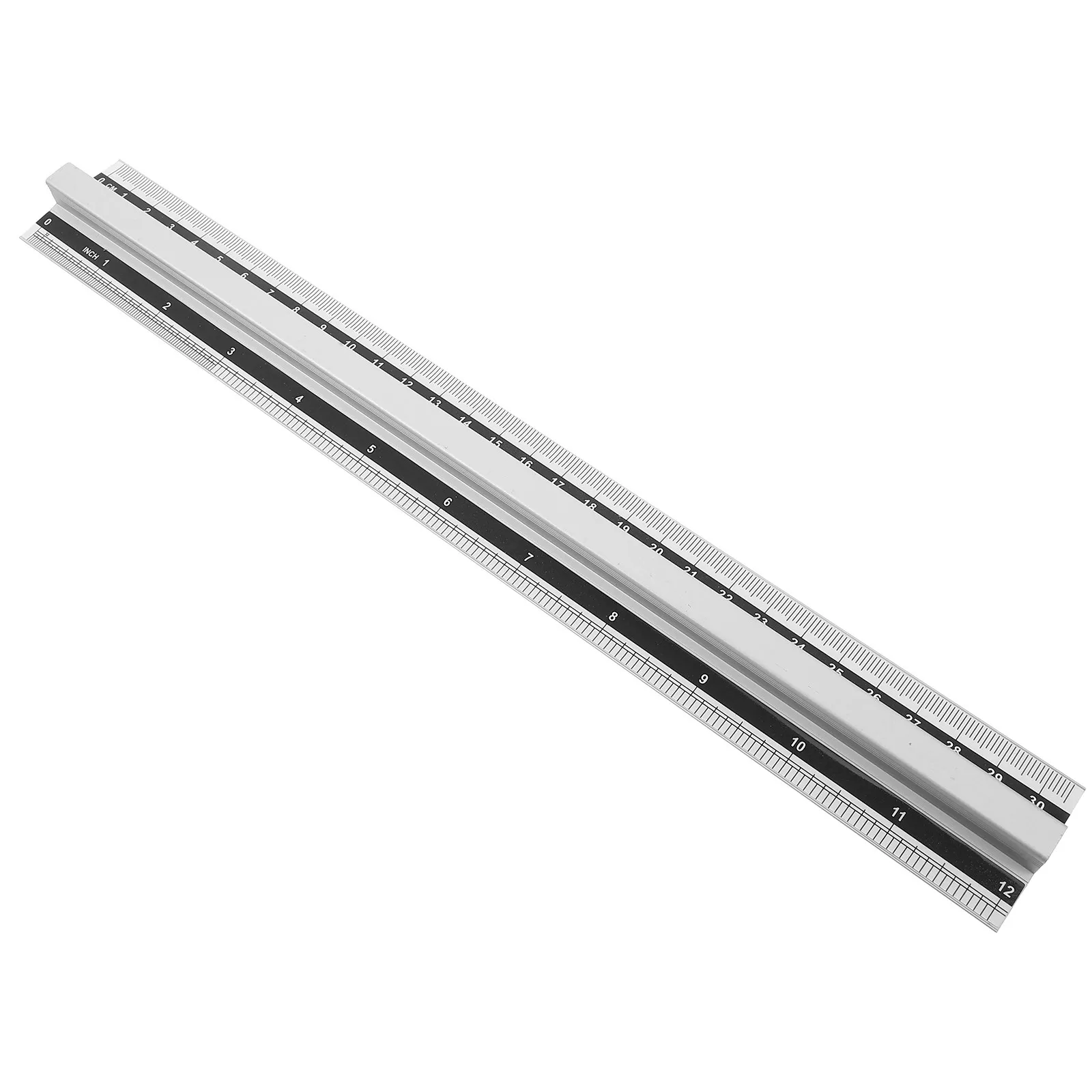 Professional Aluminum Math Ruler with Comfortable Handle Clear Scale Numbers Accurate Measurement Drawing Tool for School Office