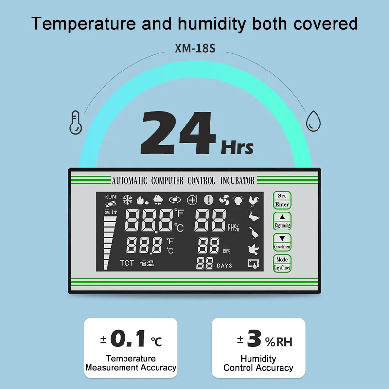 Automatic Incubator Controller Accessories Thermostat Humidity Accurate Control For Chicken Duck Goose Pigeon Multi Function