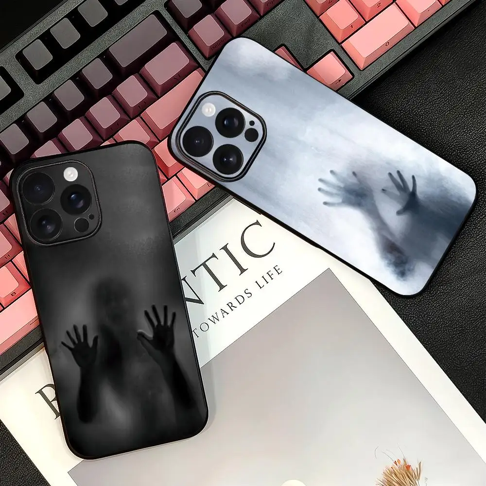 Horror Ghost Behind Window Phone Case Phone Case For iPhone17ProMax 16 15 iPhone14 13mini Satin Glossy Great Gift Flimsy