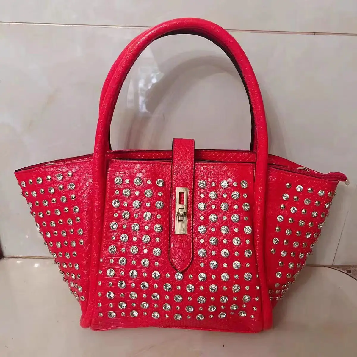 Borse a tracolla con strass per donna Borse di lusso in pelle PU Borse da donna Designer Ladies Hobos Bag Sac A Main