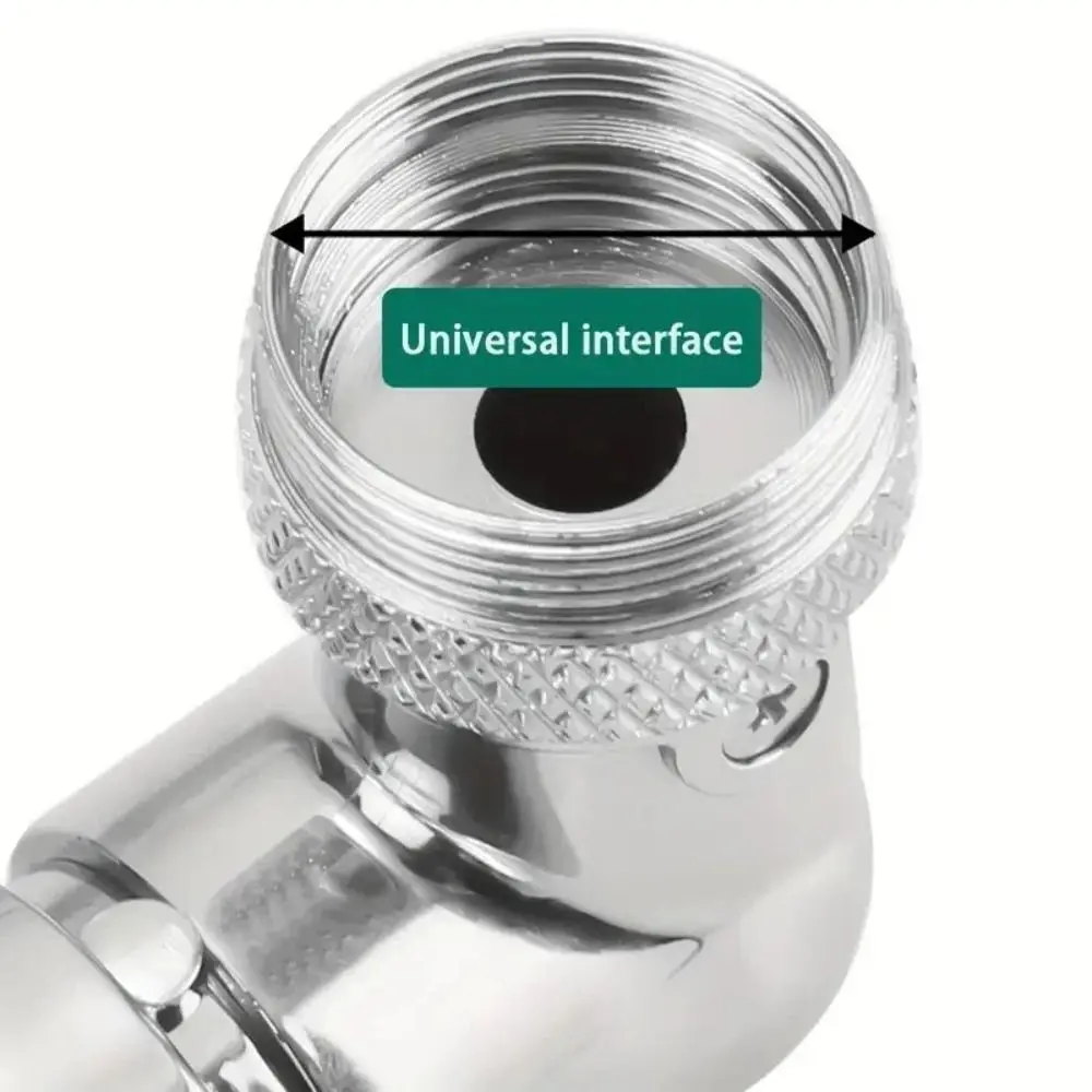 Stainless Steel Faucet Extender Waterfall Outlet Anti Splash Design Water Tap Aerator Universal Thread Size 360° Rotatable