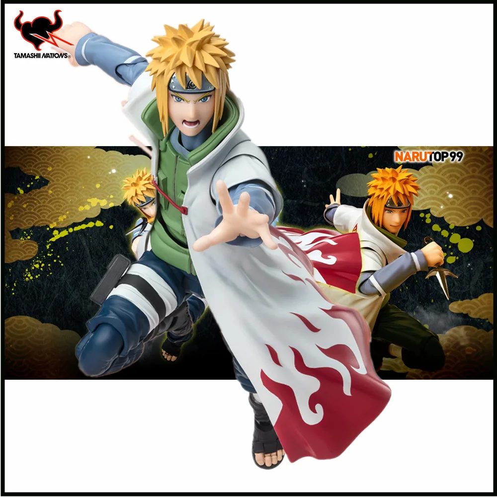 

In Stock Original Anime Figures Naruto S.H.Figuarts MINATO NAMIKAZE NARUTOP99 Edition Action Figure Collector PVC Shippuden Toys