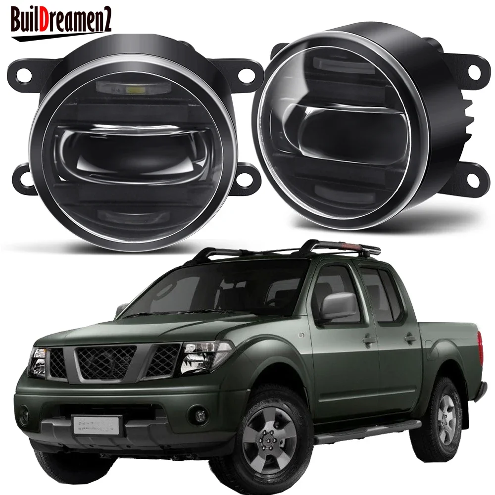 

2 шт., 30 Вт, автомобильные передние светодиодные противотуманные фары в сборе, DRL для Nissan Frontier 2005-2015, алюминиевые противотуманные фары Canbus, дневные ходовые огни 12 В