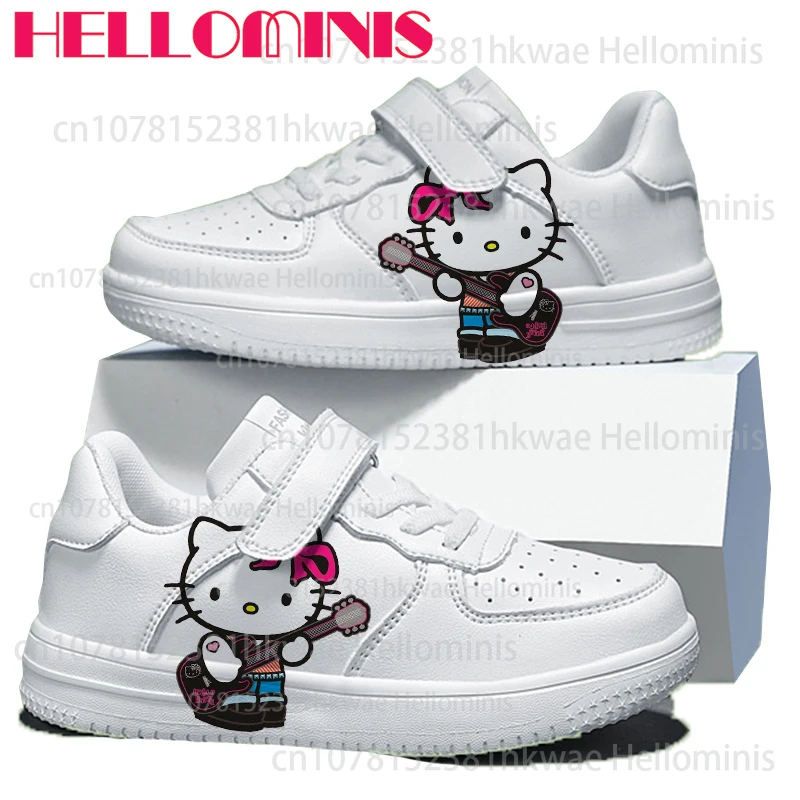 أحذية أطفال هالو كيتي شهيرة لعام 2025 للأولاد والبنات أحذية بيضاء مطبوعة لطيفة للغاية هدية عيد الميلاد