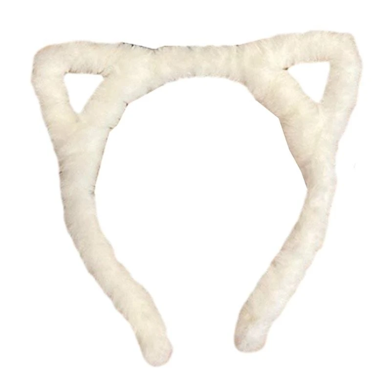 Ears Hairband Wide Plush Furry Cats Ear Theme for Casual Wear Idol Concert Prom Carnivals Lovely Props Makeup Headpiece Y166