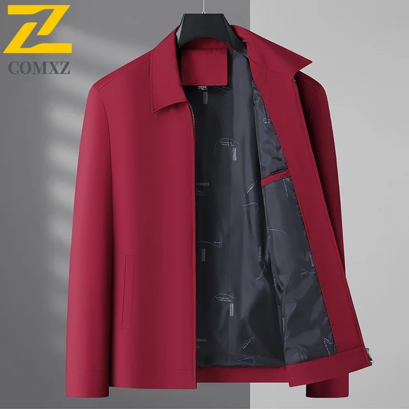 COMXZ городская дорожная мужская куртка с воротником-стойкой, уличная ветрозащитная куртка, повседневный стиль, устойчивая к морщинам, легкая осенняя верхняя одежда