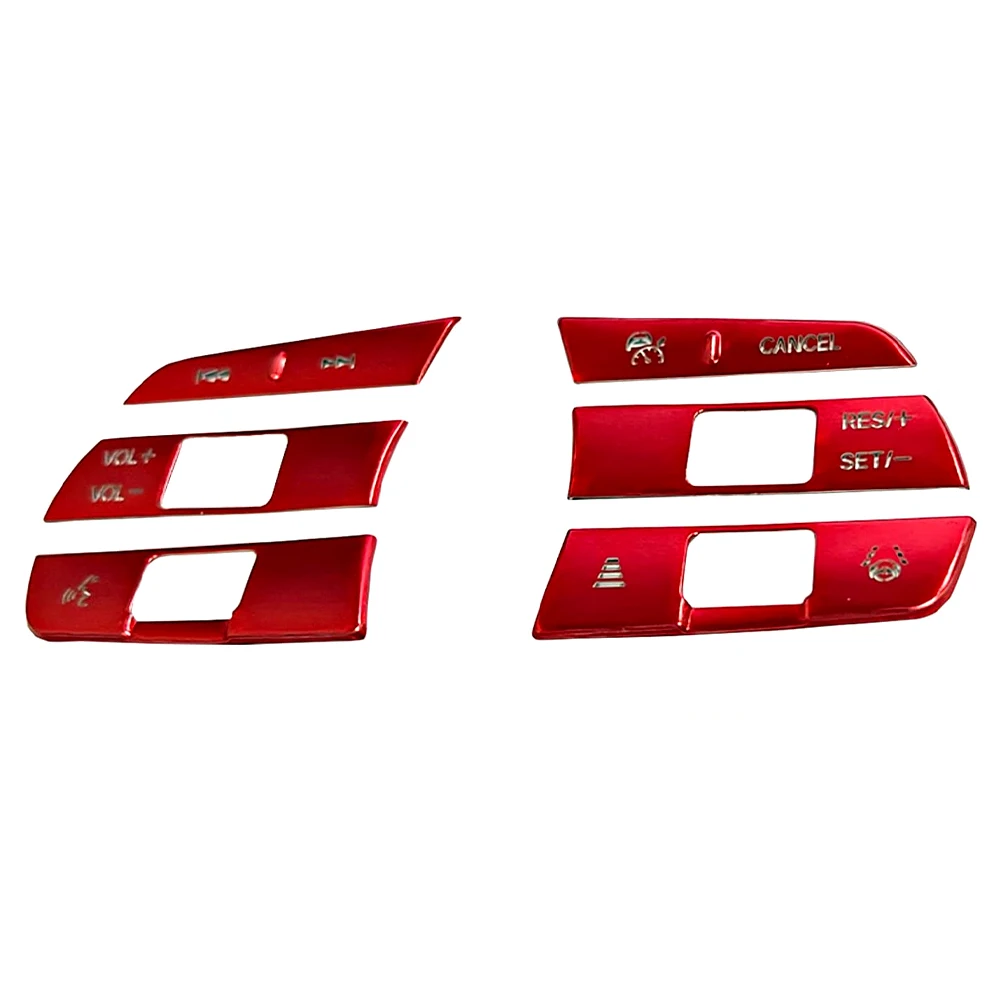 

6 шт. алюминиевые накладки на кнопки на руль для Honda 11-го поколения Civic Touring Sedan и Sport Touring Hatchback 2022