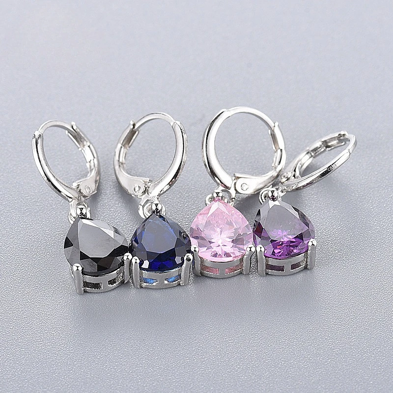 Korean Fashion New Trend Inlaid Pink Half Jewel Earrings for Women 2023 Trending Accessories Jewelry Gifts 2 Rupee Item