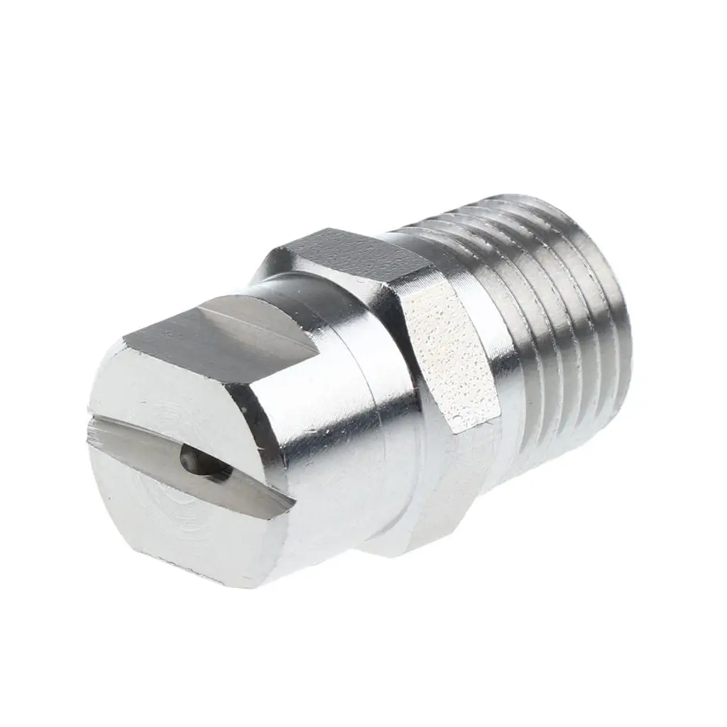 Stainless Steel Pressure Washer Fan Nozzle 1/4 NPT Screw Type Spray Tip for High Pressure Cleaner