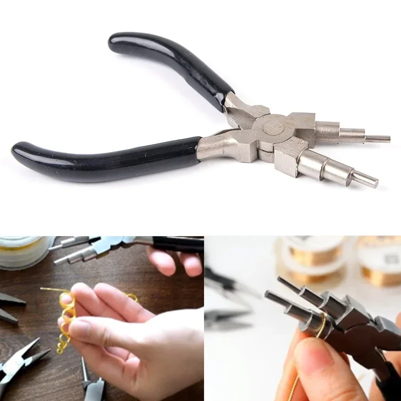 Alicate Redondo do Nariz do Aço Carbono Ferramentas Manuais para o Envolvimento do Fio Fazer Jóias Beading Loop Alicates de Fiança Faça Você Mesmo Acessórios Artesanais