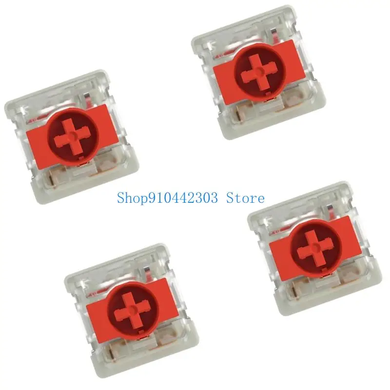 

L4MD 4pcs Низкофильческие механические клавиатуры переключают тихие линейные для GK61 GK87 Gaming and Office с коротким точным