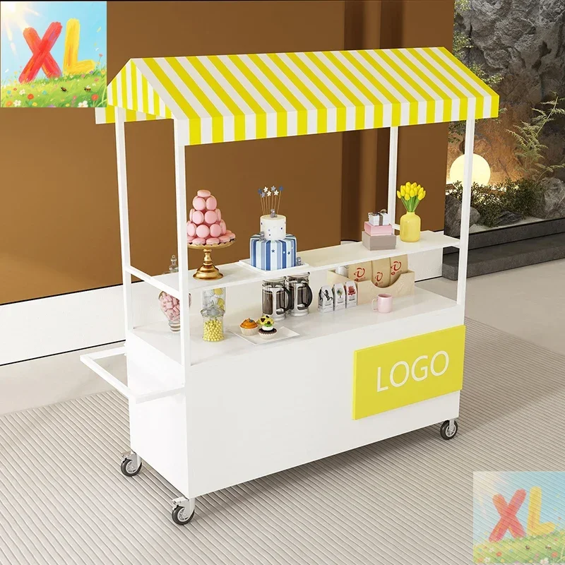

European wrought iron outdoor float mobile night market stall car market stall car shopping mall square stall display stand
