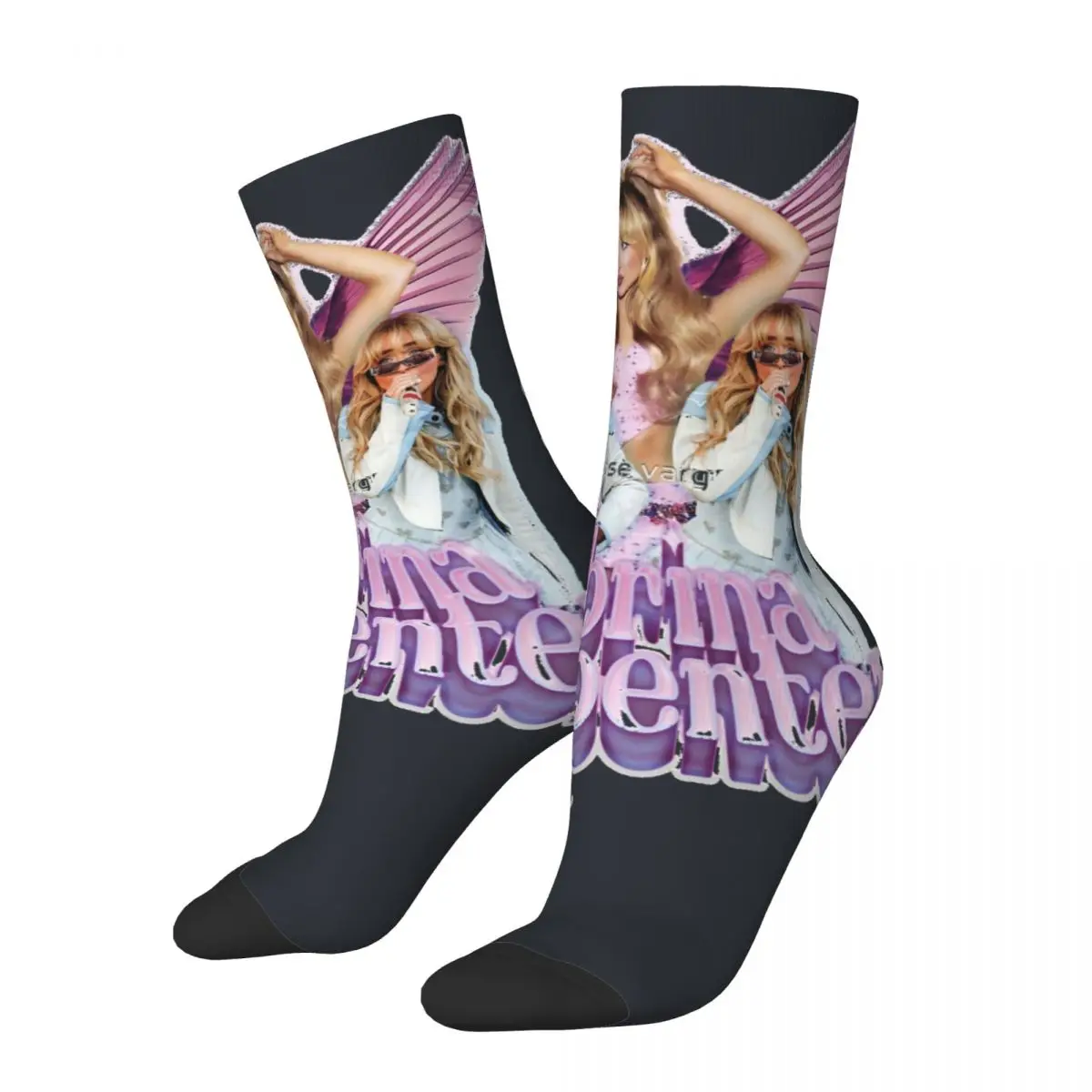 Hip Hop Retro Y2K Sabrina Angel Men's Socks Unisex S-Sabrina Carpenter Harajuku Pattern Printed Novelty Crew Sock tops fugees