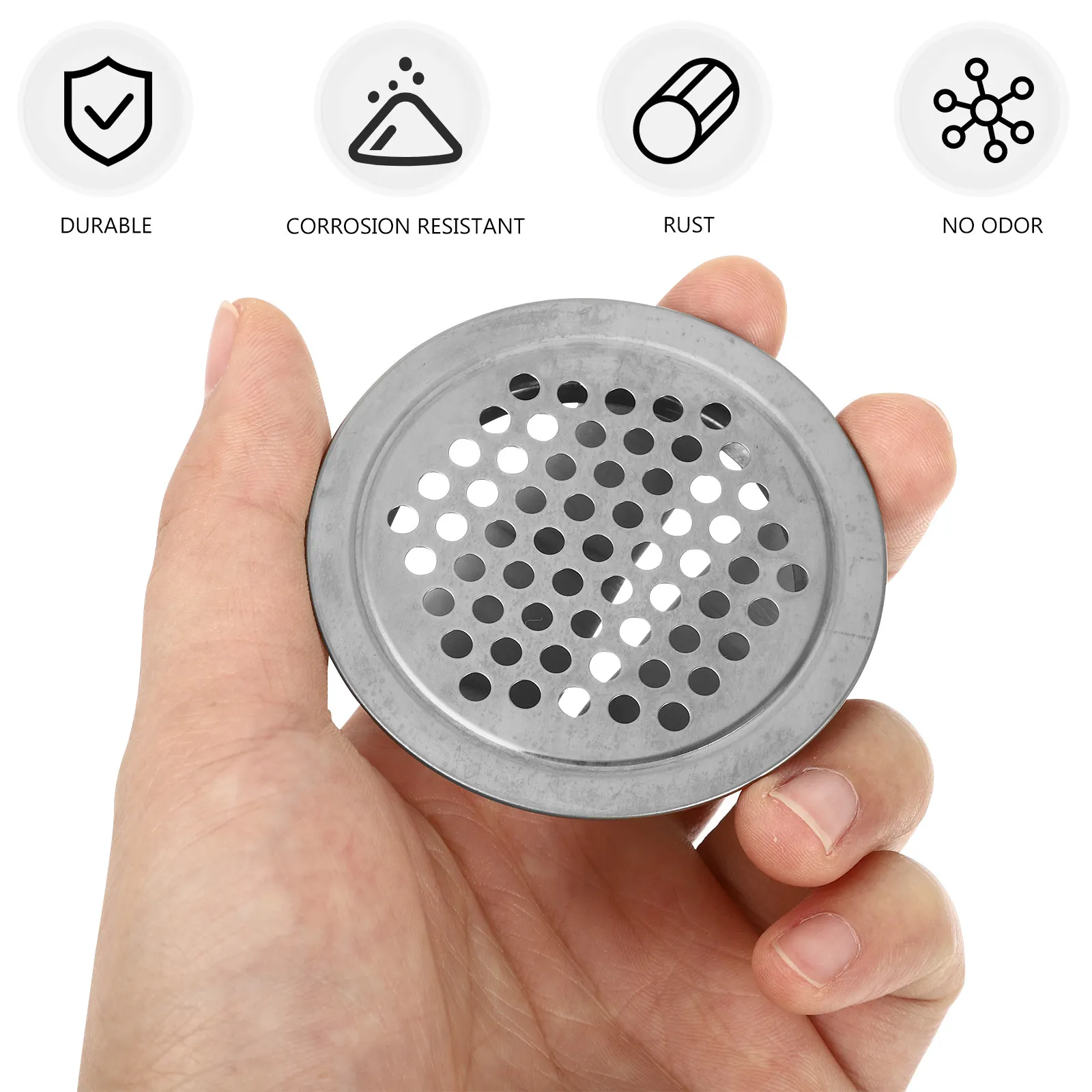 15Pcs Vent Cover Stainless Steel For Home Ventilation Carpenters Round Hole Double Side Mesh Cabinet Wardrobe Shoe