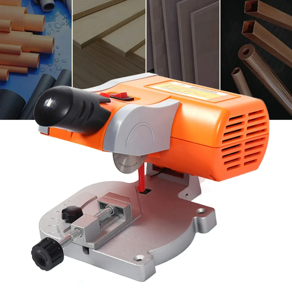 

45° Miter Mini Benchtop Cut-Off Saw Hobby Crafts Mini W/Clamping Tool Adjustable Cutting Angle for Metal Wood Plastic