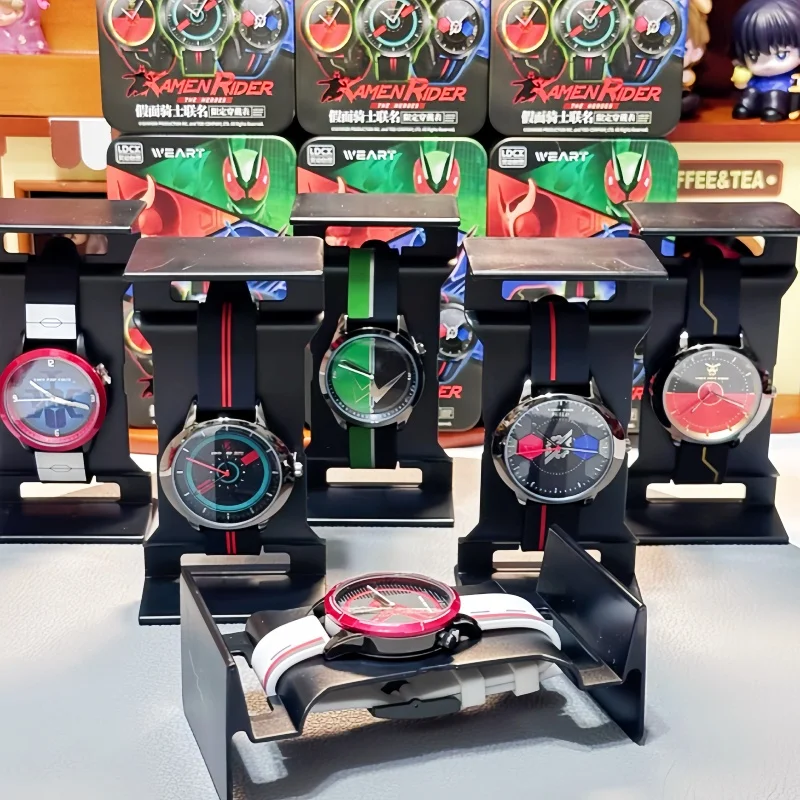 

Ldcx Kamen Rider Co Branded Quartz Watch Luminous Waterproof Leather Strap Build Kuuga Anime Peripheral Gift For Adult Fans
