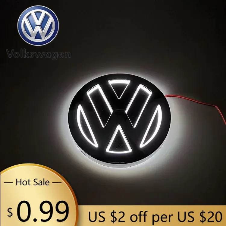 vw車用キーケース-11cm-4d-5dロゴライト-ledリアバッジライト-フロントグリル-vwボラ-ゴルフ-ジェッタ-ポロ-マゴタン-パサート-ロゴライト
