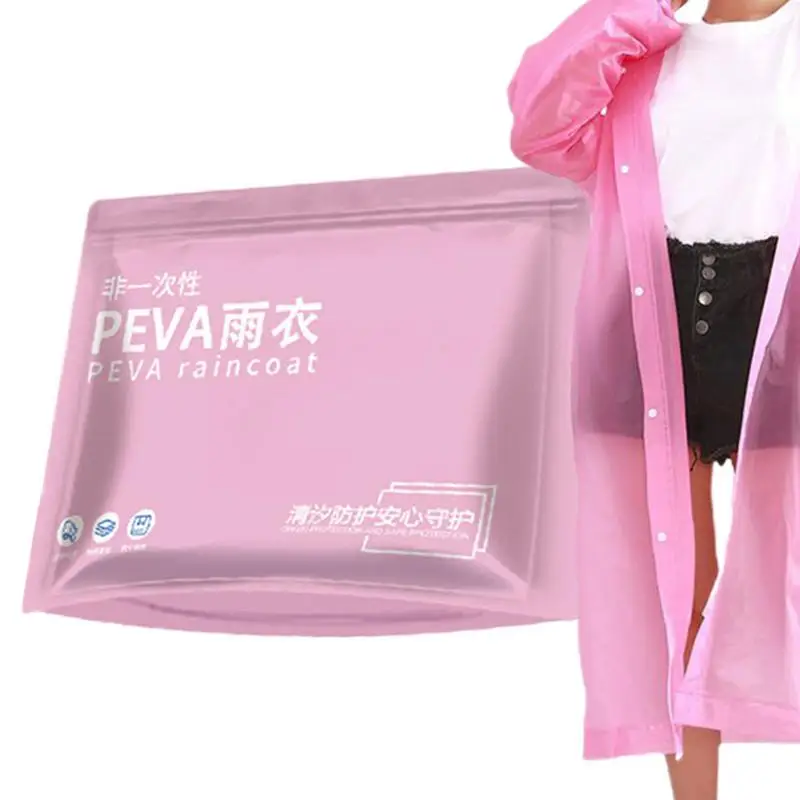 

Ponchos Adult Hooded Raincoats For Women Reusable Rainwear Portable For Outdoor Camping Hiking Motorcycle Travel Cycling