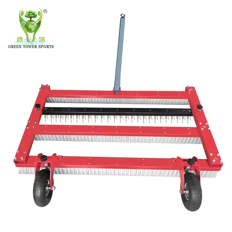 Rods Brush for Artificial Turf Sports Field Maintenance Lawn Drawbar Tool for Combining Turf for Artificial Grass