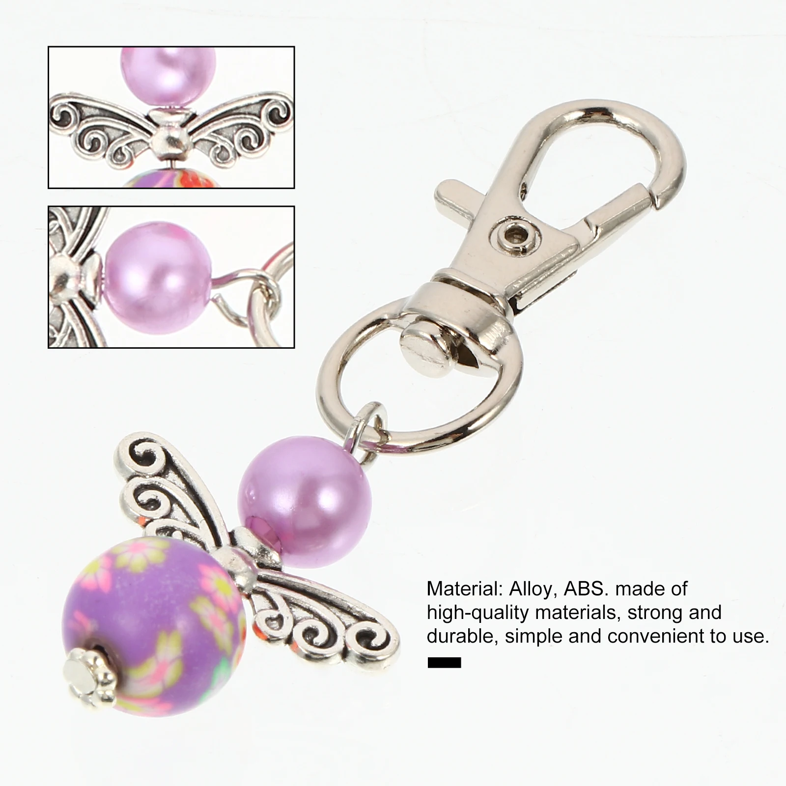 

10pcs Guardian Angel Keychains Cute Cartoon Accessories for Keychain Car Decoration Bright Colors Random Design