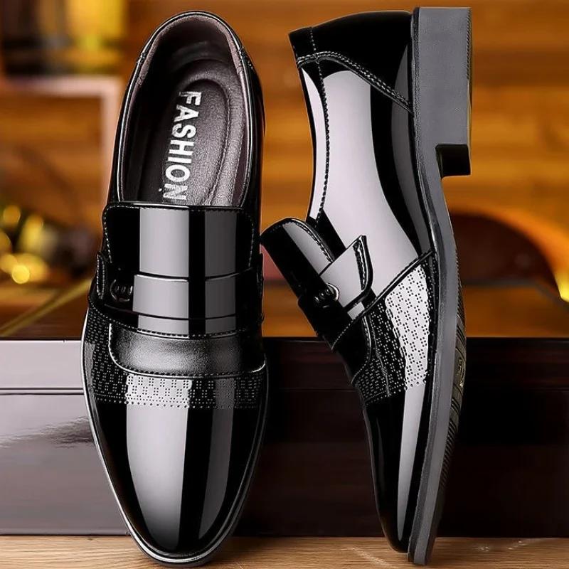 

Яркие модельные туфли с острым носком, мужские деловые итальянские официальные кожаные не повседневные дешевые распродажи, социальная обувь для мужчин