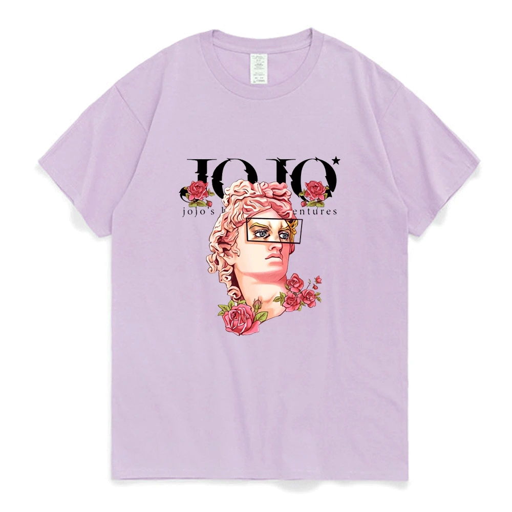 Japanese Jojo Bizarre Adventure Anime T Shirt Men Women Kawaii Jojo Graphic T-shirt Teens Manga Tee Shirt Short Sleeve Unisex