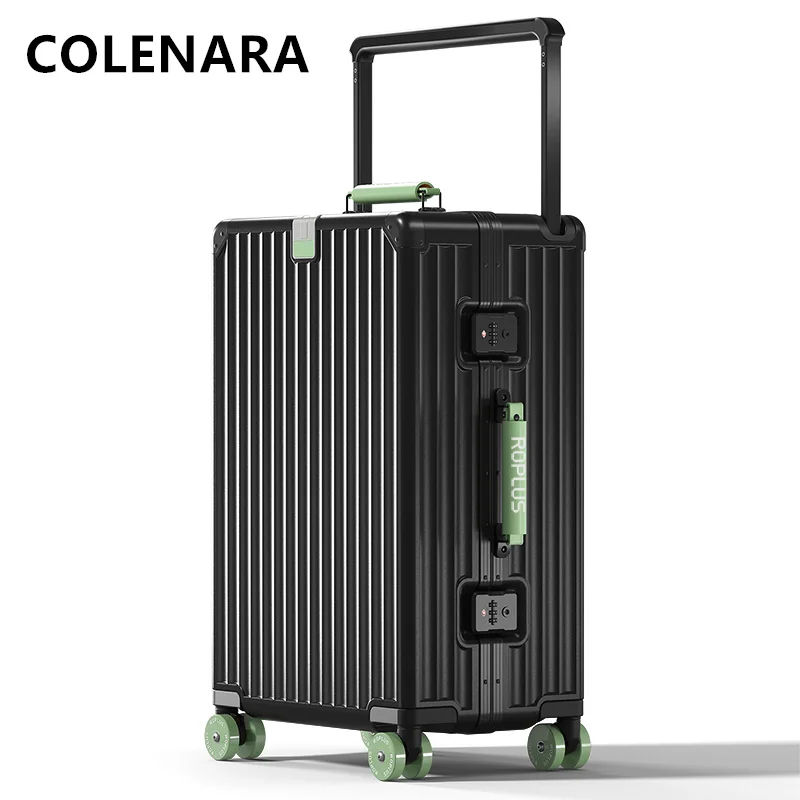 COLENARA High Quality Suitcase PC Boarding Box 28 Inches Large Capacity Aluminum Frame Trolley Case 24\