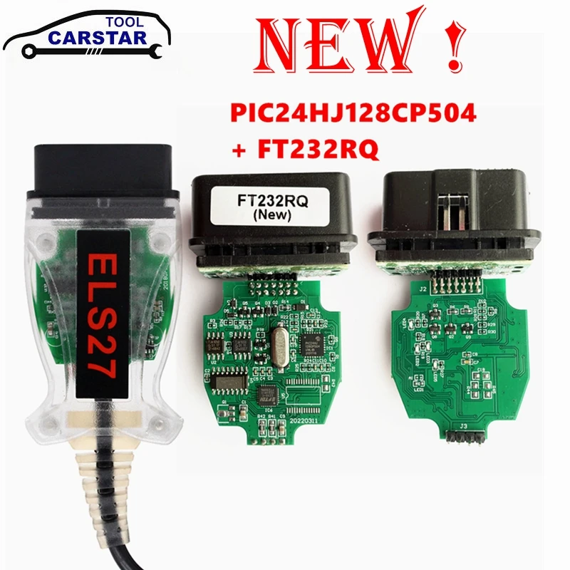 ELS27 FORScan V2.3.8 PCB PIC24HJ128CP504 + FT232RQ Chip For FORD/Lincoln/Mercury/Mazd OBD2 Diagnostic Cable