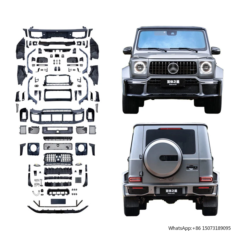 B800 Style Car Bumper for 2025 G Class W465 Upgrade BBRS Style Wide Body Kit Grille Fender Flare Front Bumper