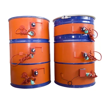 220V 20-200L 실리콘 밴드 드럼 히터 담요, 오일 바이오 디젤 플라스틱 금속 드럼 히터 배럴 가스 탱크 손잡이 온도 제어