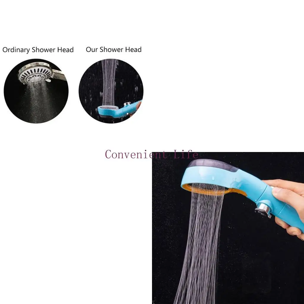 

L1EE Universal Bathroom Filter Shower for Head High Pressure Handheld Shower Household with On/Off Pause Switch 4-Point Port