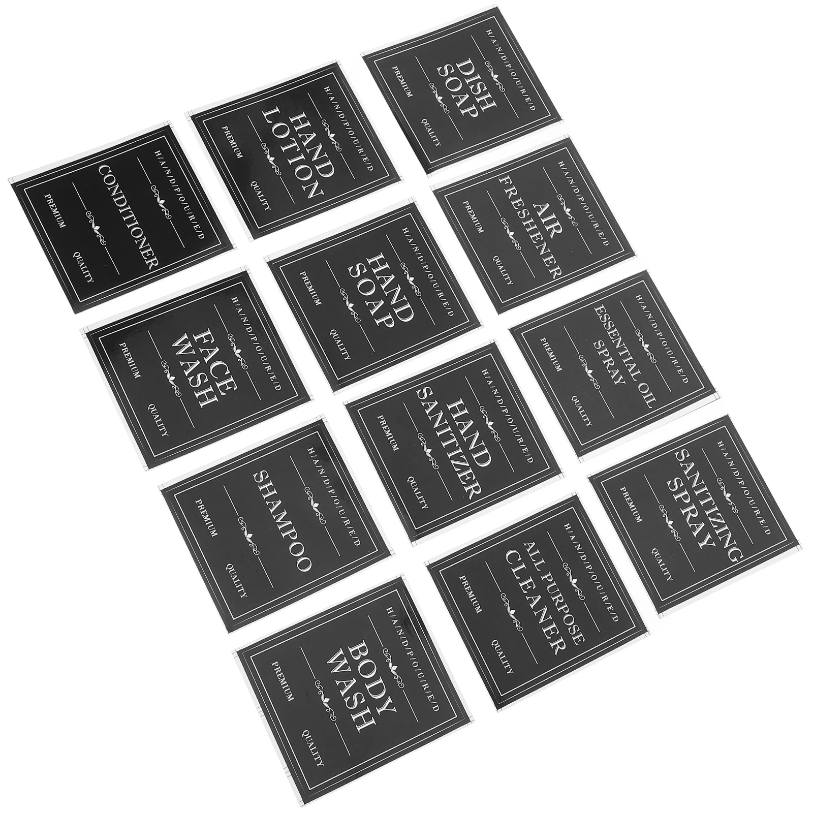 

3 Sets Bathroom Tags Hand Shampoo Label Bottling Sticker Soap Labels for Bottles Waterproof Copperplate Stickers