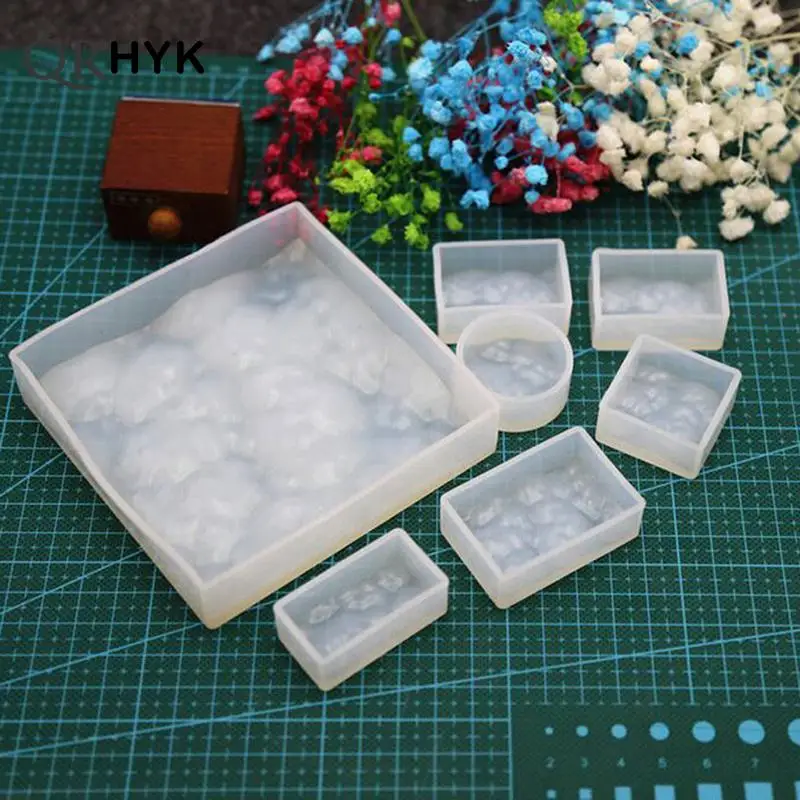 Water Ripples Wave Pendant Necklace Earring Beads Casting Crystal Molds Silicone Resin Liquid Mold DIY Jewelry Making Craft Tool