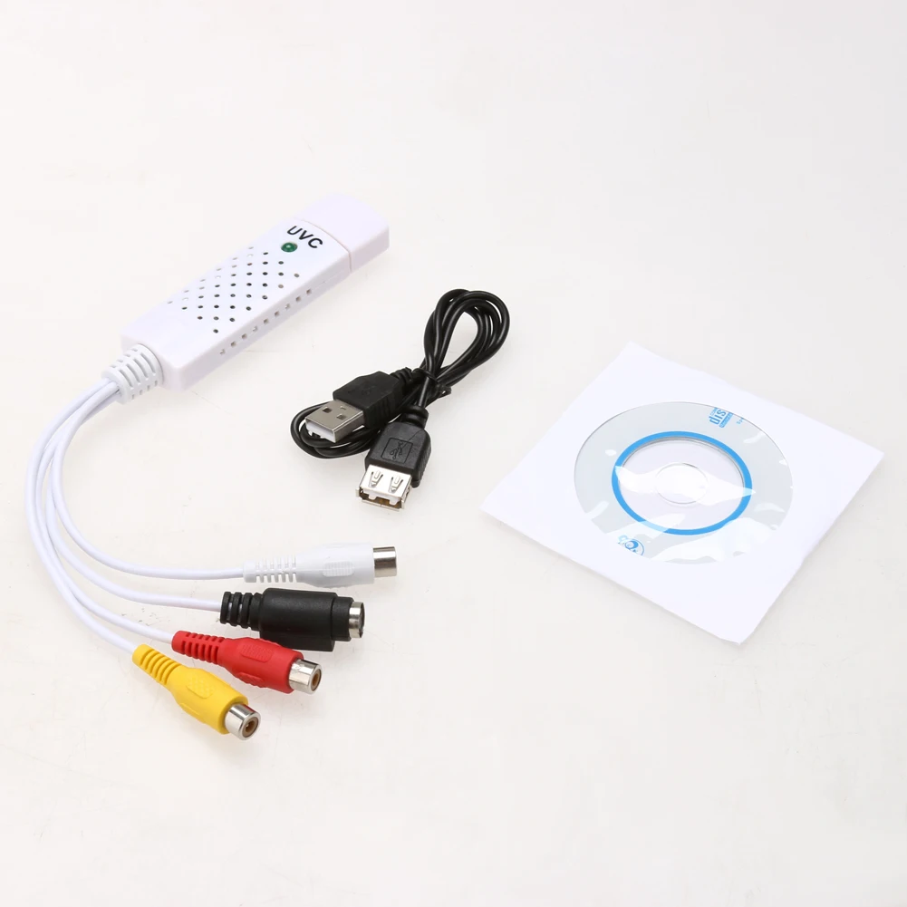 Dispositivo de captura de tarjeta de captura de vídeo USB 2,0, convertidor de Audio y vídeo USB para Windows 2000 XP Vista Win7 8 10