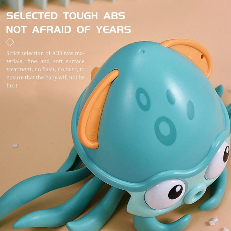 Kid's Bath Toy Octopus Interactive Bath Toy Towed On Land And In Water Clockwork Bath Toys Beach Bath Toys Bathtub Toy