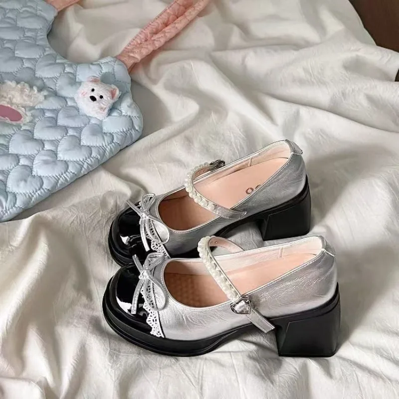 pearl-decorated-mary-jane-shoes-low-heel-women's-summer-2026-french-style-bow-ballet-flat