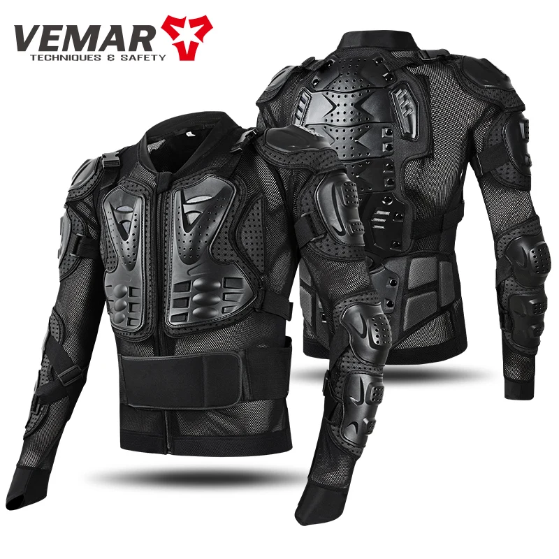 

Motorcycle Men's Rider Armor Vest Racing Body Protection Anti Fall Elbow Chest Knight Elastic Waist Jacket Protector Full Set