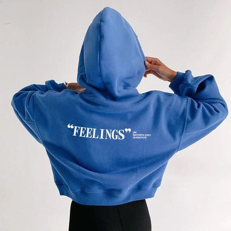 Spring Autumn Sweatshirts Sports Hoodies Streetwear Women Loose Hooded Letter Printed Casual Pullovers Long Sleeve Crop Top