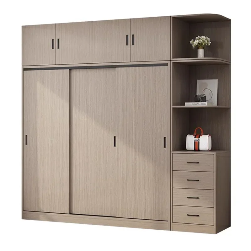 Modern European Wardrobe Storage Drawers Multifunction Wooden Wardrobe Bedroom Organizer Armario Para Ropa Room Furniture