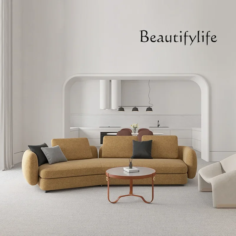 X35 Italian Light Luxury Corner Sofa Minimalist Luxury Large Apartment Curved Sofa